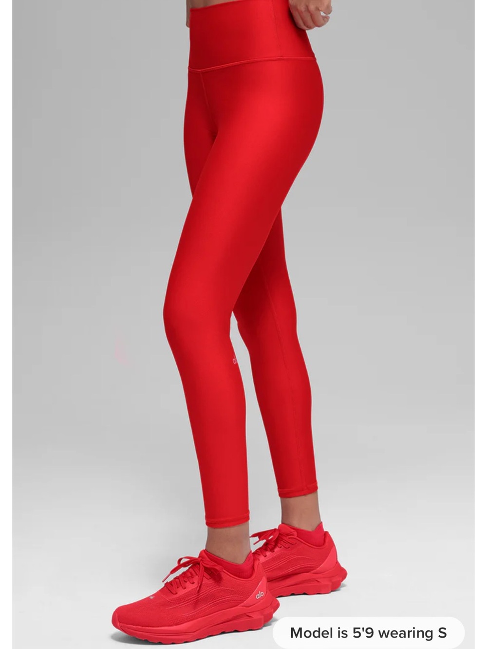 ALO Yoga Bright Red Leggings — High-Rise Active Tights